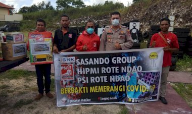 Perangi penyebaran Virus Corona, Polres Rote Ndao terima bantuan alat semprot cairan disinfektan