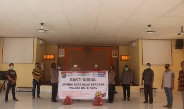 Solidaritas Kepedulian, Bersama Polres Rote Ndao Apindo Sumbang Paket Sembako Ke Warga