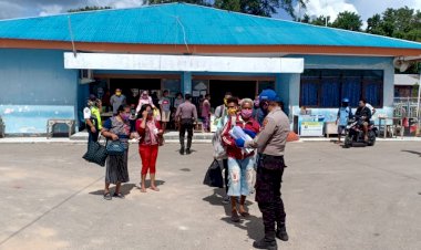 Satuan Polair Polres Rote Ndao Perketat Pintu Masuk Pelabuhan ASDP Cegah Corona