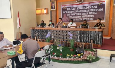 Jelang Penerapan New Normal, Polres Rote Ndao Gelar Rapat Terbatas