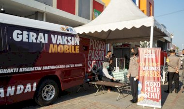 Kapolri Gelar Posko PPKM di Pasar, pastikan perekonomian dan protokol kesehatan berjalan.