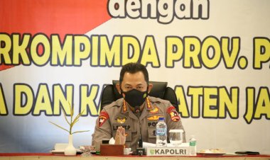 Pimpin Rapat Forkopimda Jayapura, Kapolri Tekankan Kesiapan PON dan Penanganan Covid-19