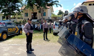 Asah Kemampuan Dalam Menghadapi Massa Anarkis, Sat Samapta Polres Rote Ndao Latihan Dalmas