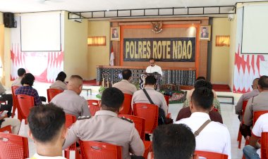 Membentuk Karakter Yang Beriman Dan Bertaqwa, Personel Polres Rote Ndao Ikuti Binrohtal