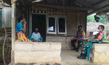 Sinergitas TNI – Polri, Bhabinkamtibmas Dan Babainsa Kompak Beri Sosialisasi Cegah Corona