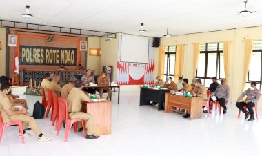 Polres Rote Ndao Gelar Rapat Koordinasi, Kapolres : Percepatan Vaksinasi Jadi Prioritas Utama