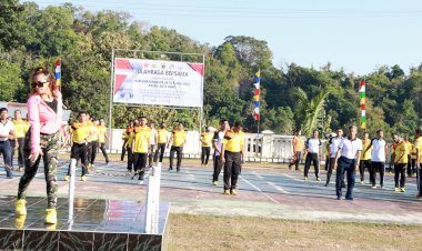 Olah Raga Bersama, Isi Kemeriahan Hari Bhayangkara ke 76 di Polres Rote Ndao