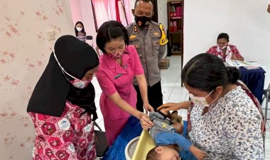 Peduli Kesehatan Anak, Bhayangkari Cabang Rote Ndao Gelar Posyandu Rutin