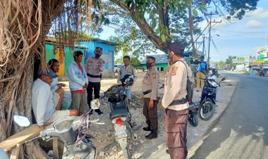 Operasi Bina Kusuma, Polres Rote Ndao Sambangi Pangkalan Ojek Beri Imbauan Kamtibmas