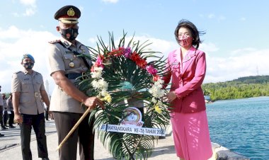 Peringati Hari Bhayangkara ke 76, Polres Rote Ndao Gelar Upacara Tabur Bunga