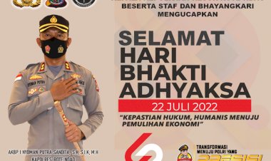 Kapolres Rote Ndao Ucapkan : “Selamat Hari Bhakti Adhyaksa 2022”