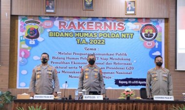 Buka Rakernis Bidang Humas T.A. 2022, Kapolda NTT Harap Anggota Dapat Mengelola Media Dengan Baik