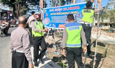 Tekan Angka Laka Lantas, Sat Lantas Polres Rote Ndao Larang Mobil Barang Angkut Orang