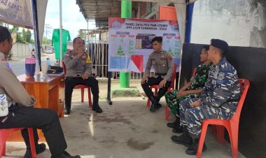 Berikan Motivasi Dalam Laksanakan Tugas, Kapolres Rote Ndao Cek Pos Pengamanan