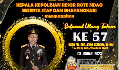 Kapolres Rote Ndao : Selamat Ulang Tahun Kapolda NTT