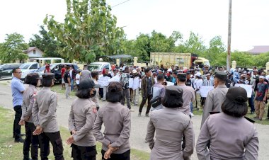 Polres Rote Ndao Amankan Demo Damai Masyarakat Tanjung Desa Papela