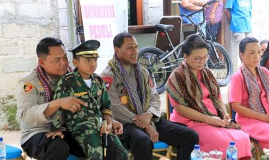 Nono, Sang Juara Dunia Matematika Dikujungi Kapolda NTT dan Ketua Bhayangkari Daerah NTT