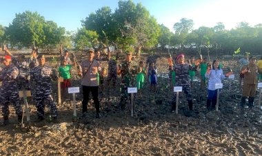 Penanaman Mangrove Serentak, Kasat Binmas Hadir Mewakili Kapolres Rote Ndao