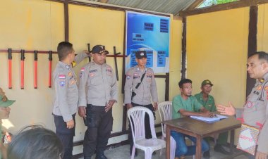 Tekan Gangguan Kamtibmas, Kasat Binmas Polres Rote Ndao Sambangi dan Cek Pos Siskamling