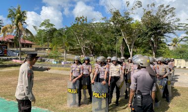Jelang Pesta Demokrasi Pemilu 2024, Personel Polres Rote Ndao Intensif Latihan Dalmas