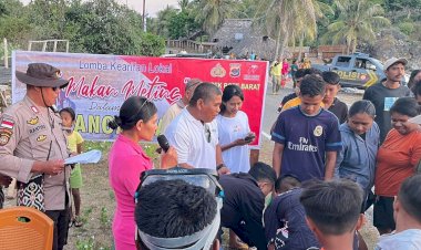 Meriahkan Hari Bhayangkara ke-77 Tahun 2023, Polsek Rote Barat Gelar Lomba Kearifan Lokal “Makan Meting”
