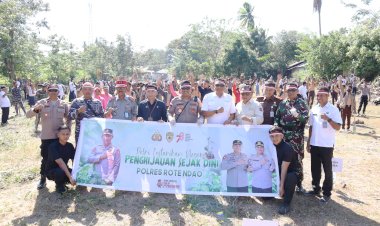 Rote Lestari, Polres Rote Ndao Serentak Tanam 1500 Pohon Penghijauan di 10 Titik Lokasi