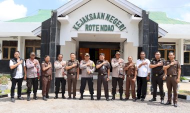 Perkuat Silaturahmi dan Sinergitas, Kapolres Rote Ndao Berkunjung ke Kantor Kejaksaan Negeri Rote
