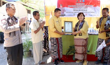 Desa Baadale, Diresmikan Sebagai Kampung Bebas Dari Narkoba Polres Rote Ndao