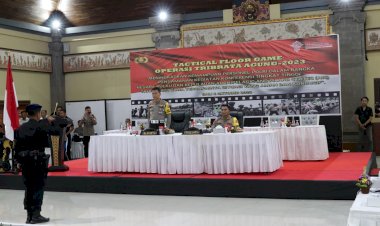 Kakorlantas Polri Bersama Kapolda Bali Laksanakan Tactical Floor Game (TFG) dalam KTT Archipelagic and Island State Forum