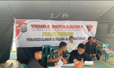 Polda Sumut Dirikan Tenda Serba Guna Bantu Anak-Anak Korban Longsor Humbahas Ujian Semester