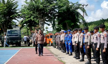 Kesiapan Menghadapi Bencana, Polres Rote Ndao Bersama Instansi Terkait Gelar Apel Siaga di Mapolres