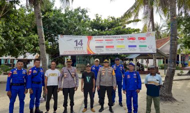 Pastikan Tahapan Pemilu 2024 Berjalan Lancar, Kapolres Bersama PJU Cek TPS di Pulau Terluar