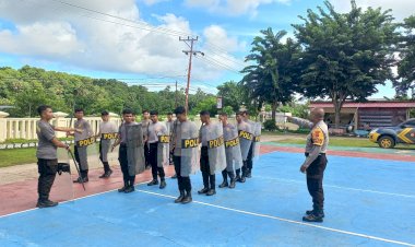 H – 15 Pemilihan Umum 2024, Satuan Samapta Latihan Dalmas Asah Kemampuan Personel