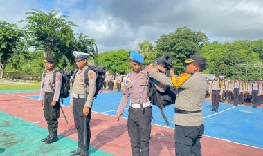Hari Pencoblosan Makin Dekat, Kapolres Rote Ndao Apelkan Personel dan Lakukan Pengecekan Kesiapan Pengamanan