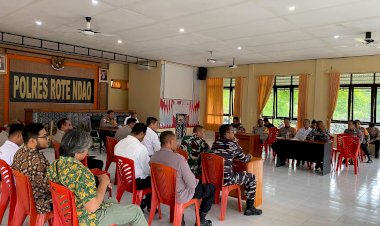 Pastikan Pemilu Aman dan Lancar, Polres Rote Ndao Gelar Rapat Koordinasi Lintas Sektoral Jelang Hari Pencoblosan