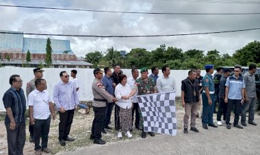 Bersama Forkopimda, Kapolres Rote Ndao Lepas Pendistribusian Logistik Pemilu 2024 Tahap I