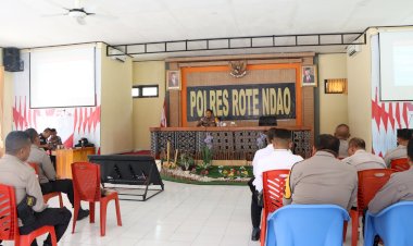 Anev Kinerja Bulanan, Kapolres : Operasi Mantap Brata Belum Usai, Tetap Jalankan Tugas Dengan Tanggung Jawab dan Profesional