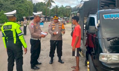 Penghujung Operasi Keselamatan Turangga 2024, Kapolres Rote Ndao Pimpin Razia Pengguna Jalan Raya
