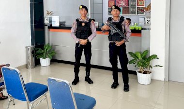 Pengamanan Obyek Vital, Personel Sat Samapta Polres Rote Ndao Diturunkan