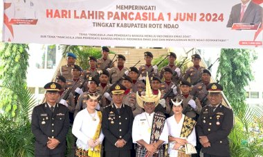 Wakapolresrotendao Hadiri Upacara Hari Lahirnya Pancasila