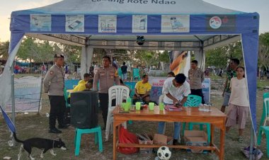 Hari Ke 14 Personel Polsek RBL Amankan Pertandingan Di  Tasilo