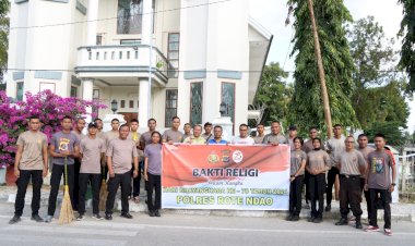 Pdt Jerimanto Balukh,S.Th '' Kiranya Tuhan Selalu Memberkati Polres Rote Ndao Dan Jajaran Dalam Pelayanan Kepada Masyarakat.