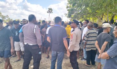 Kapolsek Rote Barat Pimpin Personelnya PAM Hus Di Oelolot