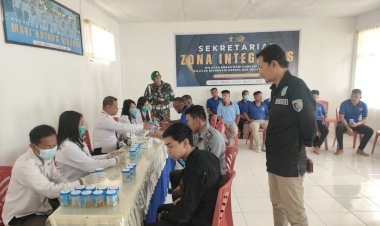 Bersama BNNK Rote Ndao, Sat Narkoba Polres Rote Ndao Tes Urine Puluhan Warga Binaan Lapas Ba’a