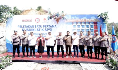 Kapolri Laksanakan Peletakan Batu Pertama Pembangunan Gedung Pusdiklat SPSI di Kawasan Jatiluhur Kab. Purwakarta