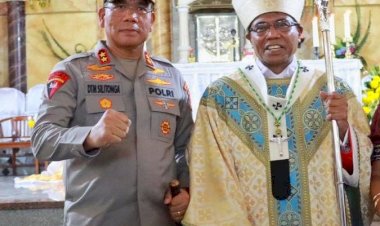 Kapolda NTT Hadiri Misa Pentahbisan Uskup Agung Ende Mgr Paulus Budi Kleden,SVD