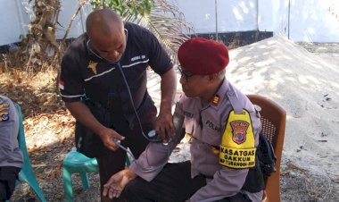 Polres Rote Ndao Tetap Siaga Lakukan Pengamanan dan Pemeriksaan Kesehatan Ketat