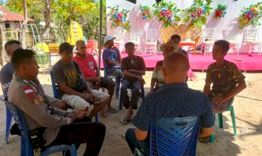 Kegiatan Sambang  Bhabinkamtibmas Desa Sakubatun,Bripka Yat : Kuatkan Toleransi Untuk Kenyamanan Bersama