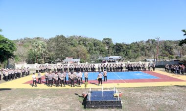 Sebanyak 149 Personel Polres Rote Ndao Dilibatkan Untuk Mengamankan Tahapan Kampanye Pilkada Serentak 2024