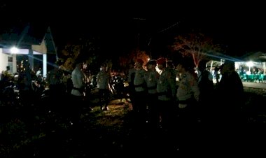 Tahapan Kampanye Pilkada Serentak 2024,Personel Polres Rote Ndao Amankan   Kampanye Calon Pilkada Di Desa Lidabesi